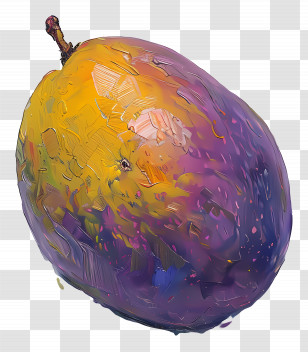 Oil Painting - Colorful Mango Illustration Transparent PNG