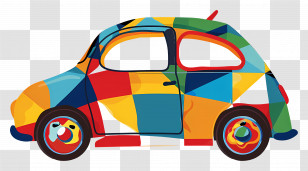 Cartoon Car - Colorful Cartoon Car Transparent PNG