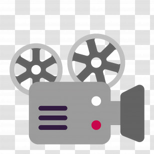 Film Projector Emoji - Vintage Film Camera Illustration Transparent PNG