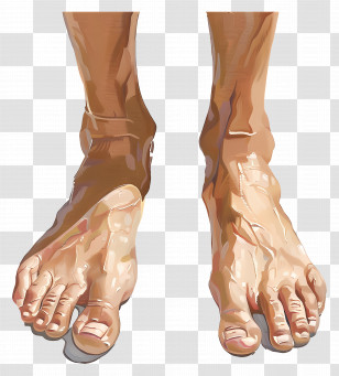 Barefoot - Detailed Illustration Of Human Feet Transparent PNG