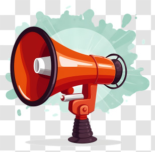 Red Megaphone - Orange Cartoon Megaphone Transparent PNG