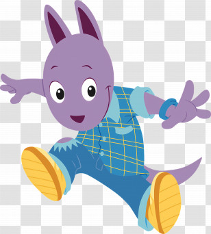 Backyardigans - Excited Purple Cartoon Character With A Smile Transparent PNG