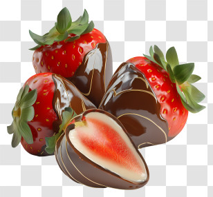 Chocolate Covered Strawberries - Chocolate Covered Strawberries Transparent PNG