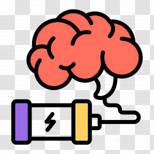 Artificial Intelligence - Brain Power And Energy Icon Transparent PNG