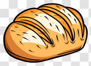 Whole Wheat Bread - Golden Crusty Bread Loaf Illustration Transparent PNG