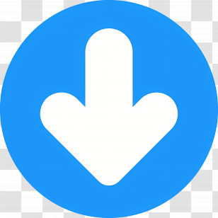 Down Arrow - Blue Downward Arrow Icon For Simple Direction Transparent PNG