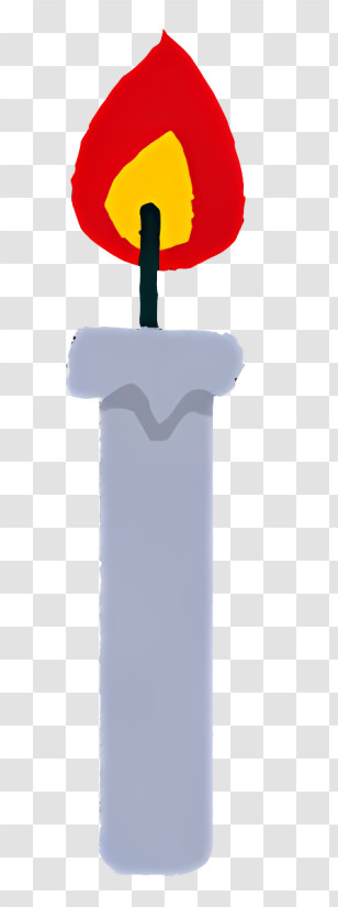 Birthday Candle - Burning Candle With Bright Flame Transparent PNG