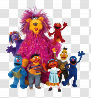 Galli Galli Sim Sim - Group Of Puppets Together Transparent PNG