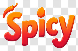 Spicy Logo - Spicy Text With Chili Icon Transparent PNG