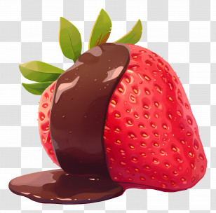 Chocolate Covered Strawberry - Chocolate Covered Strawberry Transparent PNG