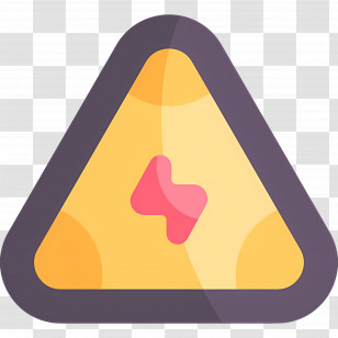 Electrical Warning - Yellow Warning Sign With Lightning Bolt Transparent PNG