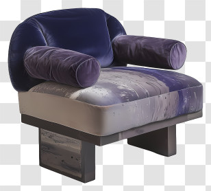 Modern Chair - Modern Blue And Gray Chair Transparent PNG