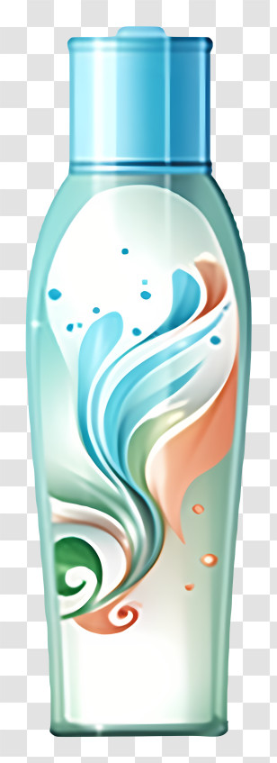 Blue Glass Bottle - Shampoo Bottle Transparent PNG