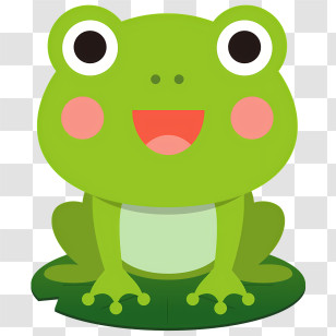 Frog - Adorable Green Cartoon Frog Illustration Transparent PNG