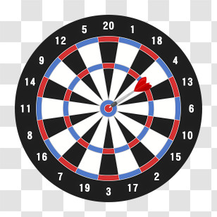 Icon - Dartboard With Bullseye Dart Transparent PNG