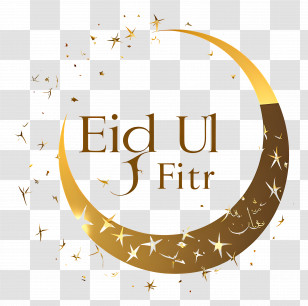 Eid Ul Fitr - Eid Ul Fitr Crescent And Stars Transparent PNG