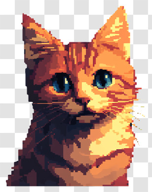 Pixel Cat - Pixel Art Cat Transparent PNG