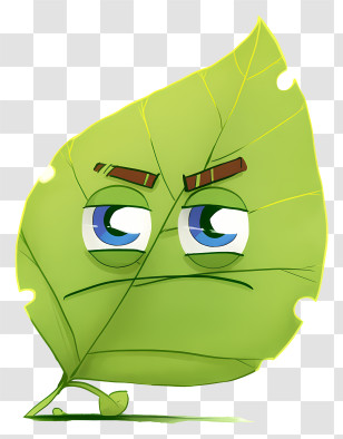 Cartoon Leaf - Expressive Leaf Cartoon Transparent PNG