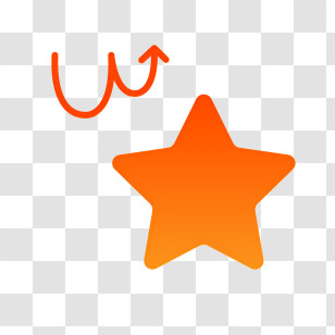 Icon - Orange Star Icon Transparent PNG