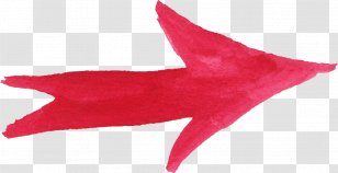 Arrow Watercolor Painting - Microsoft Paint - Red Transparent PNG