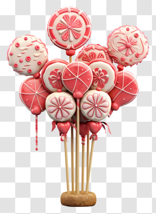 Candy Bouquet - Colorful Lollipops Display Transparent PNG