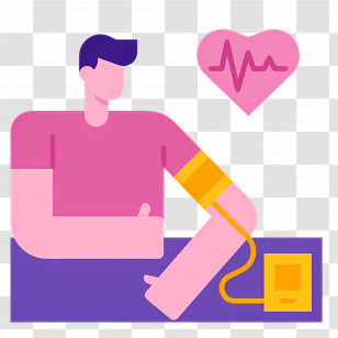 Blood Pressure - Illustration Of Blood Pressure Monitoring Concept Transparent PNG