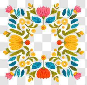 Ornate Frame - Floral Pattern Design Transparent PNG