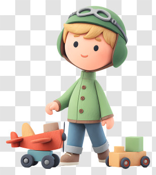 Boy Playing Toys - Cute Toy Plane With Child Transparent PNG