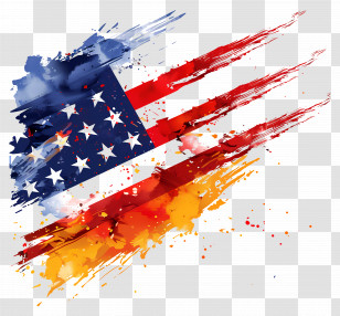 4th Of July - Abstract Art Of American Flag Colors Transparent PNG
