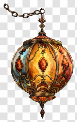 Hanging Lamp - Ornate Hanging Lantern Transparent PNG