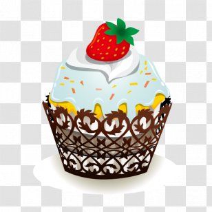 Birthday Cake Cupcake Wedding Invitation Wish - Chocolate Mousse Vector Material Transparent PNG