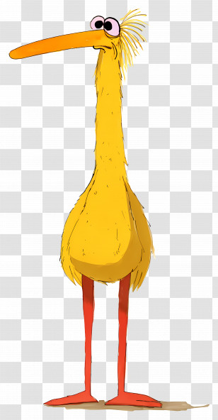 Big Bird - Cartoon Yellow Bird Transparent PNG