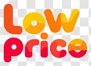 Low Price - Low Price Warm Gradient Text Transparent PNG