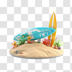 Surfing Board - Surfboards On A Sandy Beach Transparent PNG