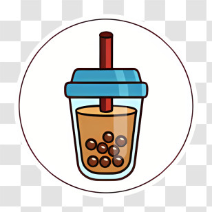 Glass Cup - Bubble Tea In A Cup Transparent PNG