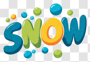 Snow Logo - Colorful SNOW Text Graphic Transparent PNG