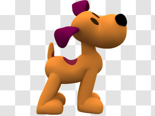 Dog - Cartoon Yellow Dog In Playful Pose Transparent PNG