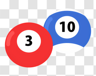 Icon - Red And Blue Billiard Balls Transparent PNG