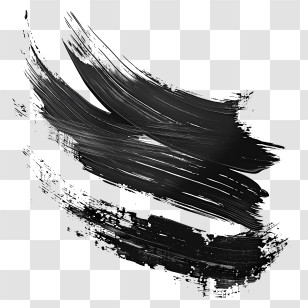 Brush Stroke - Black Brush Stroke Paint Texture Transparent PNG