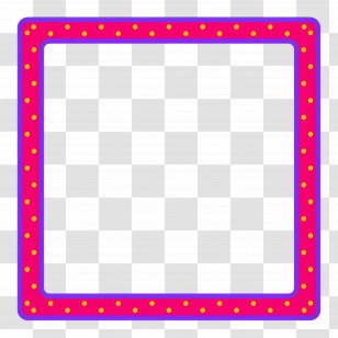 Photo Frame - Colorful Square Frame With Dotted Design Transparent PNG