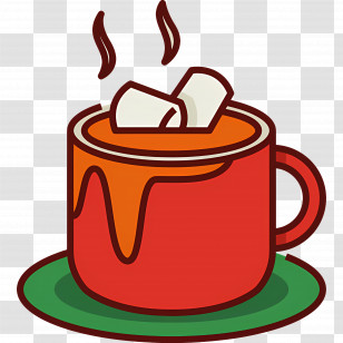 Marshmallow Hot Chocolate - Red Cup With Hot Chocolate And Marshmallows Transparent PNG