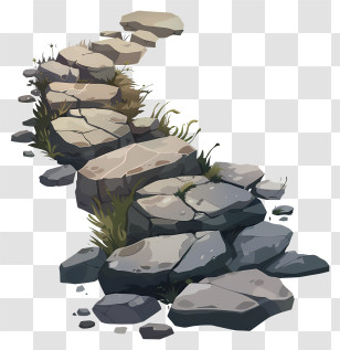 Stone Path - Natural Stepping Stone Pathway Illustration Transparent PNG