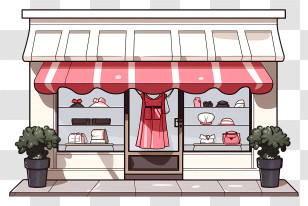 Clothing Store - Charming Boutique Storefront Transparent PNG