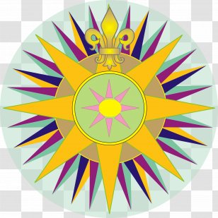 North Compass Cardinal Direction Clip Art - Yellow - Magnet Transparent PNG