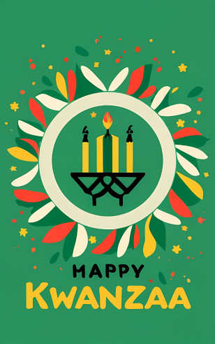 Happy Kwanzaa - Kwanzaa Candles With Happy Kwanzaa Message Transparent PNG