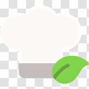 Chef Hat - Chef Hat With Green Leaf Transparent PNG