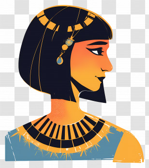 Egyptian Queen - Ancient Egyptian Profile Transparent PNG