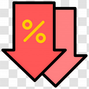 Discount Arrow - Red Discount Arrows For Sale Transparent PNG