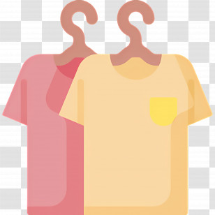 Hanging Cloth - T-Shirts On Hangers Illustration Transparent PNG