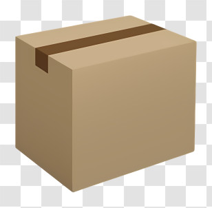 Box - Simple Cardboard Box For Packing Transparent PNG